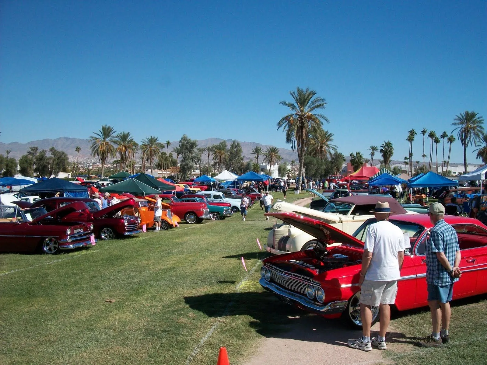 Classic cars and hot rods on display at the Run to the Sun car show in Lake Havasu City